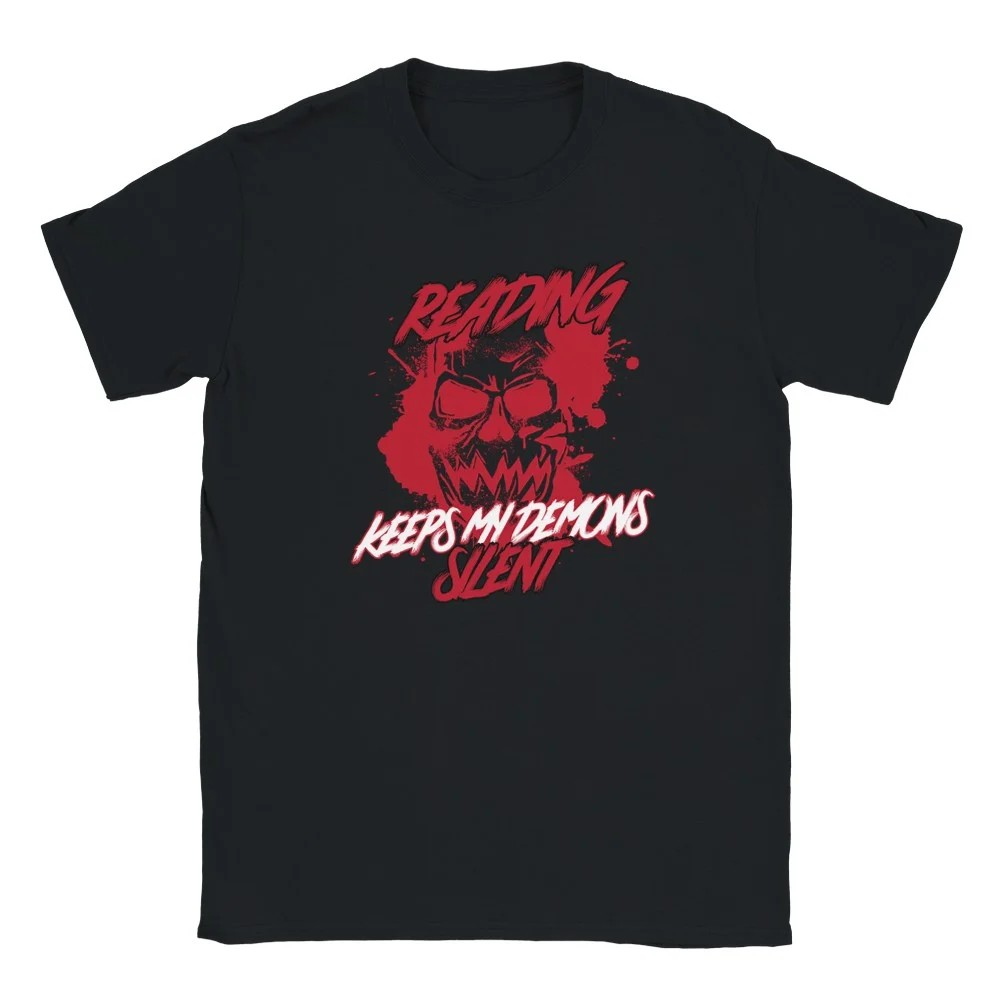 Reading Keeps My Demons Silent T Shirt schwarz