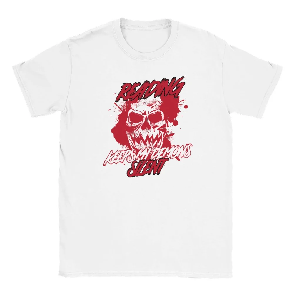Reading Keeps My Demons Silent T Shirt weiß